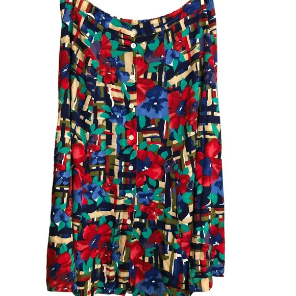 Vtg Cristin Stevens Blouse w/Skirt Sz 18 Golden Girls GrandmaCore - Picture 3 of 11